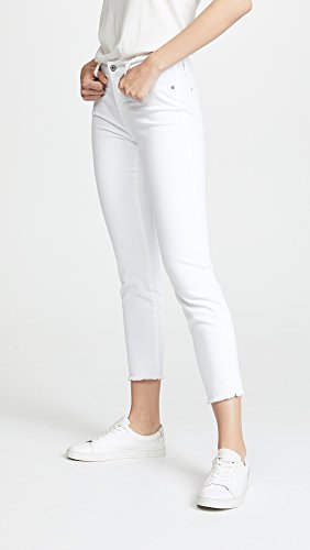 7 For All Mankind Womens Jeans Roxanne Ankle Pant, White, 30