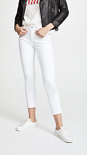 7 For All Mankind Womens Jeans Roxanne Ankle Pant, White, 30