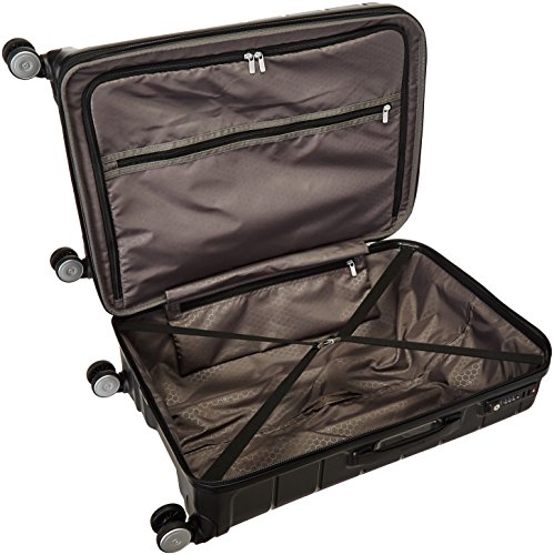 Samsonite Freeform Hardside Expandable with Double Spinner Wheels, Checked-Medium 24-Inch, Black