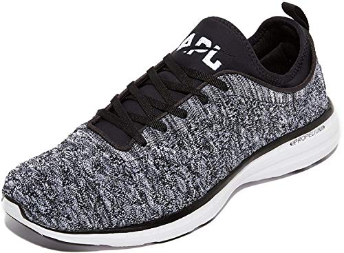 APL: Athletic Propulsion Labs Men's Techloom Phantom Running Sneakers, Black/White/Melange, 10 Medium US