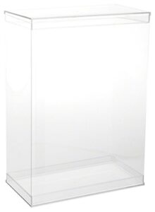 dollsafe deluxe clear folding display case with acrylic top and base for 11-12 inch dolls or action figures, 9.5" w x 5" d x 13" h