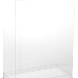 DollSafe Deluxe Clear Folding Display Case with Acrylic Top and Base for 11-12 inch Dolls or Action Figures, 9.5" W x 5" D x 13" H