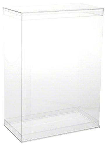 DollSafe Deluxe Clear Folding Display Case with Acrylic Top and Base for 11-12 inch Dolls or Action Figures, 9.5" W x 5" D x 13" H