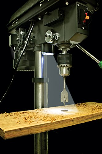 Genesis GDP1005A 10" 5-Speed 4.1 Amp Drill Press with 5/8" Chuck, Integrated LED Work Light, and Table that Rotates 360° and Tilts 0-45°