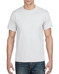 gildan men's dryblend classic t-shirt, white, large