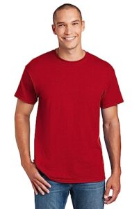 gildan men's dryblend classic t-shirt, red, large