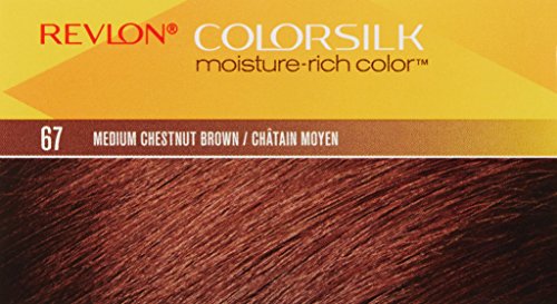 Revlon Colorsilk Moisture Rich Hair Color, Medium Chestnut Brown No. 67, 1 Count