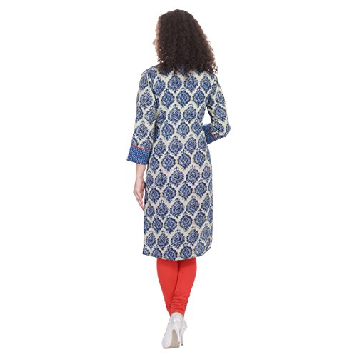 Chichi Indian Women's Printed Cotton Kurti Multi-Colored Top By Chichi