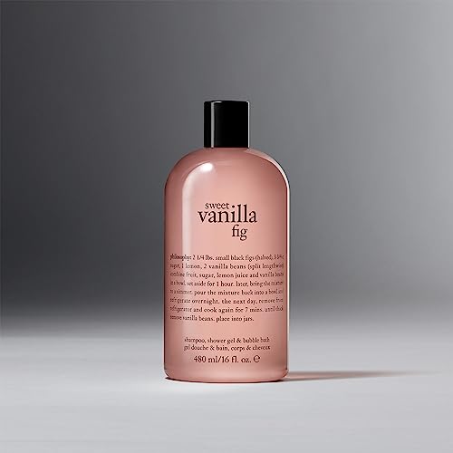 philosophy Sweet Vanilla Fig Shampoo, Shower Gel & Bubble Bath, 16 oz