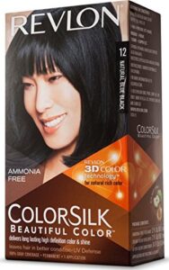 revlon colorsilk beautiful color permanent hair color 12 natural blue black 1 ea - buy packs and save (pack of 3)