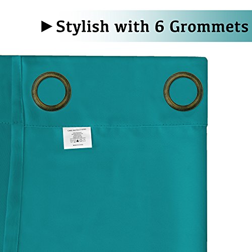 Turquoize Teal Blackout Curtains Themal Insulated Grommet/Eyelet Top Window Treatment Nursery & Infant Care Panels Drapes, Each Panel 42" W x 84" L