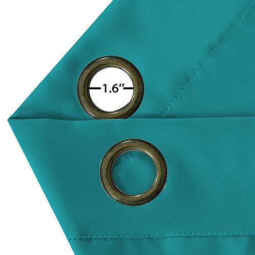 Turquoize Teal Blackout Curtains Themal Insulated Grommet/Eyelet Top Window Treatment Nursery & Infant Care Panels Drapes, Each Panel 42" W x 84" L