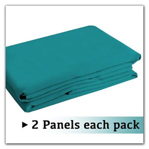 Turquoize Teal Blackout Curtains Themal Insulated Grommet/Eyelet Top Window Treatment Nursery & Infant Care Panels Drapes, Each Panel 42" W x 84" L