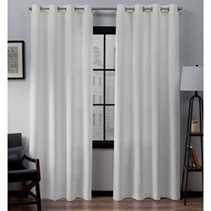 exclusive home curtains loha linen window curtain panel pair, 54" x 108", winter white
