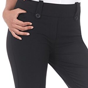 Rekucci Womens Smart Desk to Dinner Stretch Bootcut Pants w/Tummy Control (Black, 8)