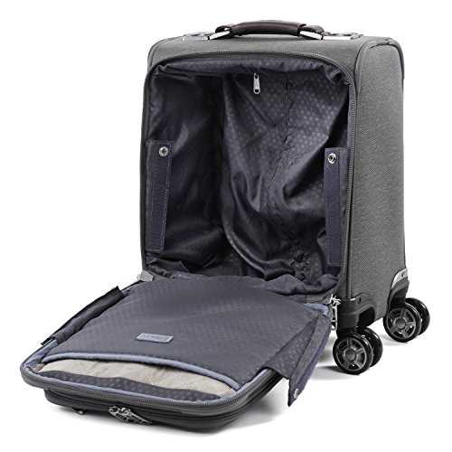 Travelpro Platinum Elite Underseat Spinner Tote Bag with USB Port, Vintage Grey, 16-Inch