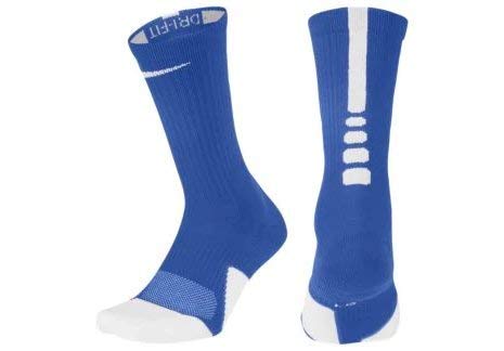 Nike Elite Crew 1.5 Basketball Socks Medium (Men Size 6-8, Women 6-10) Royal, White SX7035-463