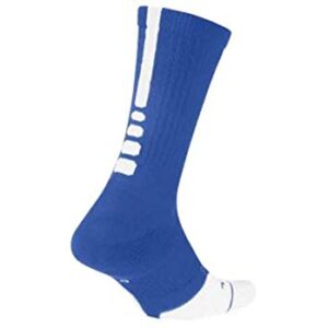 Nike Elite Crew 1.5 Basketball Socks Medium (Men Size 6-8, Women 6-10) Royal, White SX7035-463