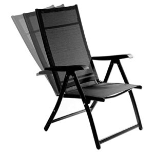 techcare heavy duty durable adjustable reclining folding chair outdoor indoor garden pool (1)