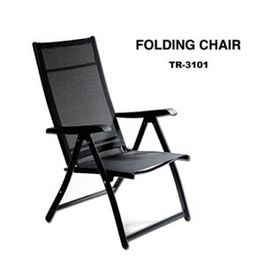TechCare Heavy Duty Durable Adjustable Reclining Folding Chair Outdoor Indoor Garden Pool (1)