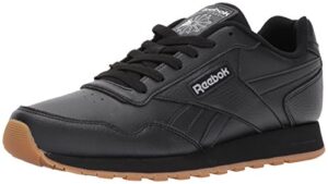 reebok men's classic harman run sneaker, black/gum, 13
