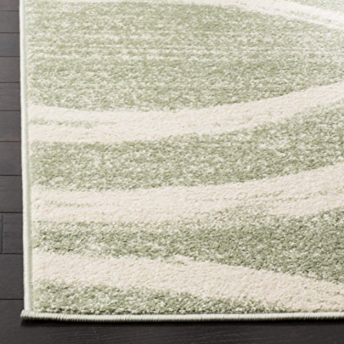 SAFAVIEH Adirondack Collection Accent Rug - 3' x 5', Sage & Cream, Modern Wave Distressed Design, Non-Shedding & Easy Care, Ideal for High Traffic Areas in Entryway, Living Room, Bedroom (ADR125X)