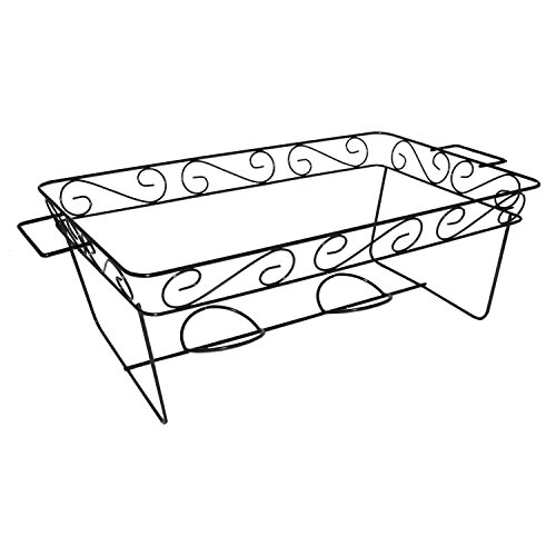 Party Essentials 2-Count Full Size Elegance Chafing Racks, Black