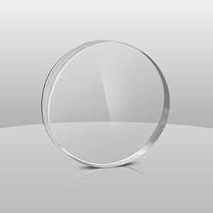 acrylic clear plexiglas plastic sheet round circle disc - 4" diameter x 1/8" (pack of 2)