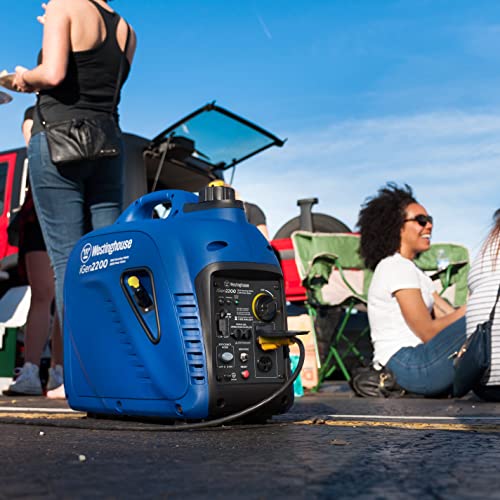 Westinghouse Outdoor Power Equipment 2200 Peak Watt Super Quiet & Lightweight Portable Inverter Generator, Gas Powered, Parallel Capable, Long Run Time