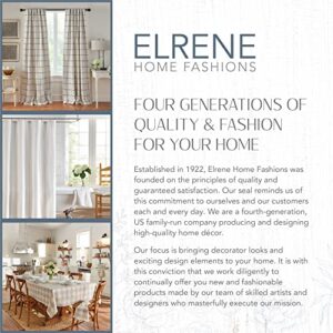 Elrene Home Fashions Athena Faux Crushed-Silk Window Curtain Panel and Valance Set, 52"x95" (2 Panels) & 1 Valance, Sterling