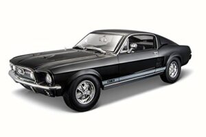 maisto 1967 ford mustang gta fastback, black 31166-1/18 scale diecast model toy car
