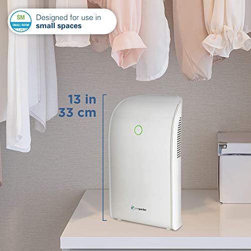 Pure Guardian DH201WCA Small Room Dehumidifier for Allergen and Odor Control in Closets, Kitchens, Laundry Rooms, and Bathrooms, Ultra-Quiet and Space-Saving, PureGuardian