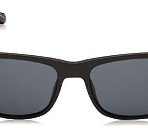 Fossil Men's FOS3061s Rectangular Sunglasses, Matte Black/Gray, 57 mm