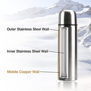 Best Stainless Steel Coffee Thermos, BPA Free, New Triple Wall Insulated, Hot & Cold for Hours. (34 OZ/1000ML)