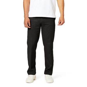 dockers men's straight fit easy khaki pants, black, 36w x 32l