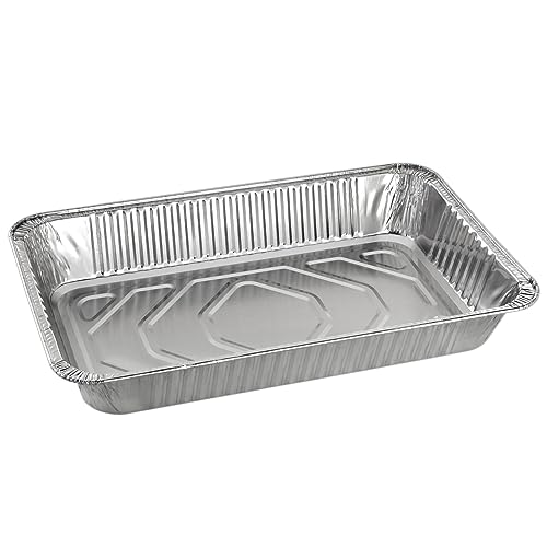 Juvale 15 Pack Aluminum Foil Pans 21 x 13, Full Size Trays for Steam Table, Food, Grills, Baking, BBQ