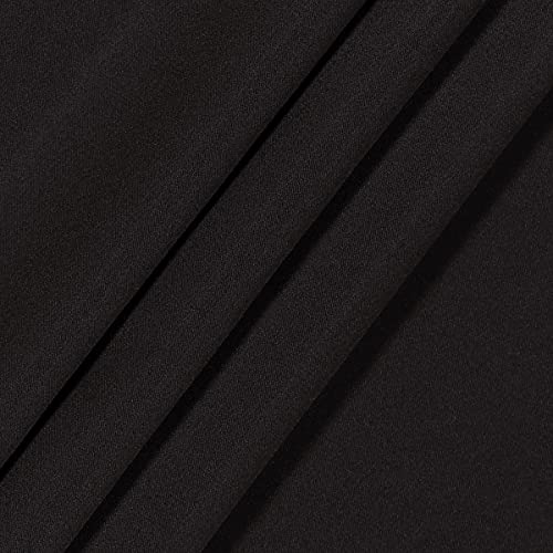 ECLIPSE Tricia Modern Room Darkening Thermal Rod Pocket Window Curtains for Bedroom (2 Panels), 26" x 63", Black