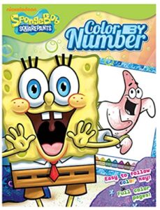 spongebob squarepants color by number 20pg color by number coloring book