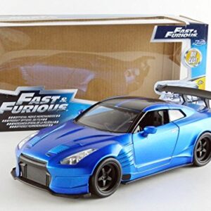 Jada Toys Fast & Furious 1:24 2009 Brian's Nissan GT-R R35 Ben Sopra Die-cast Car, Toys for Kids and Adults Blue