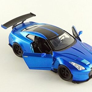 Jada Toys Fast & Furious 1:24 2009 Brian's Nissan GT-R R35 Ben Sopra Die-cast Car, Toys for Kids and Adults Blue