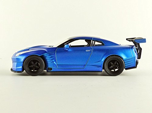 Jada Toys Fast & Furious 1:24 2009 Brian's Nissan GT-R R35 Ben Sopra Die-cast Car, Toys for Kids and Adults Blue