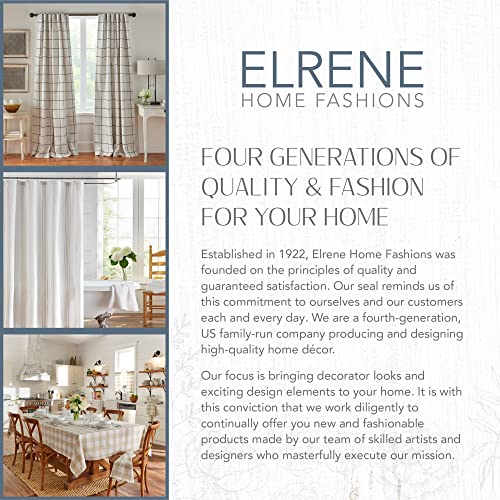 Elrene Home Fashions Versailles Faux-Silk Room-Darkening Curtain Panel, Blackout Curtain with Rod Pocket, 52 Inches by 84 Inches, Ivory, 1 Panel