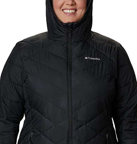 Columbia Women's Heavenly Long Hooded Jacket, Black, Medium