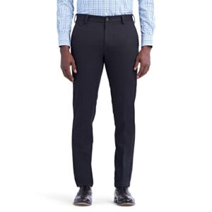 izod men's american chino flat-front slim-fit pants, black, 36w x 32l