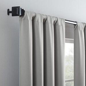 Eclipse Darrell Modern Blackout Thermal Rod Pocket Window Curtains for Bedroom or Living Room (Single Panel), 37 in x 84 in, Gray