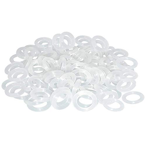 ThreeBulls 120Pcs Clear Rubber O-Ring Switch Dampeners Keycap White for Cherry MX Key Switch Keyboards Dampers