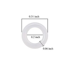 ThreeBulls 120Pcs Clear Rubber O-Ring Switch Dampeners Keycap White for Cherry MX Key Switch Keyboards Dampers