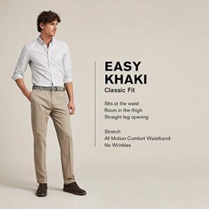 Dockers Men's Classic Fit Easy Khaki Pants (Standard and Big & Tall), Black, 34W x 32L