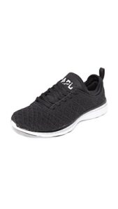 apl: athletic propulsion labs women's techloom phantom sneakers, black/metallic silver, 6.5 m us