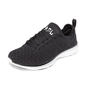 APL: Athletic Propulsion Labs Women's Techloom Phantom Sneakers, Black/Metallic Silver, 6.5 M US